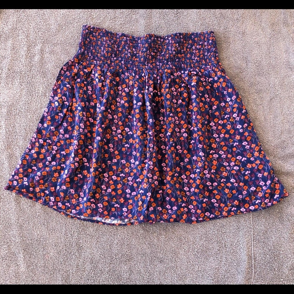 Mossimo blue floral skirt